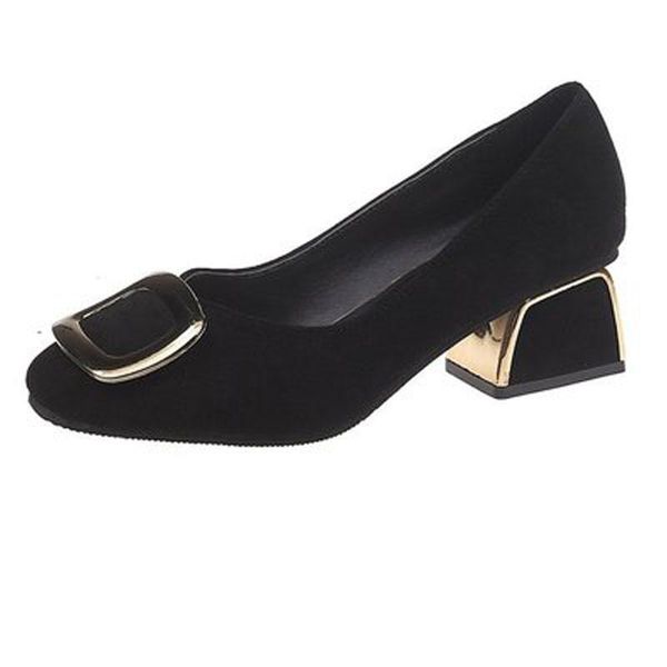 dress shoes women's in the middle heel thick square button leisure 2021 spring and summer fashion suede, Black
dress shoes women's in the middle heel thick square button leisure 2021 spring and summer fashion suede, Black
