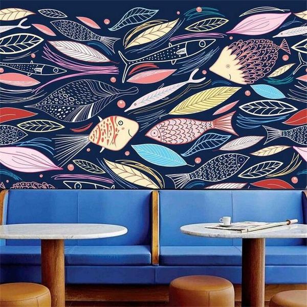 wallpapers abstract art po murals painted cartoon wallpaper roll fish leaves for living room children's bar
wallpapers abstract art po murals painted cartoon wallpaper roll fish leaves for living room children's bar