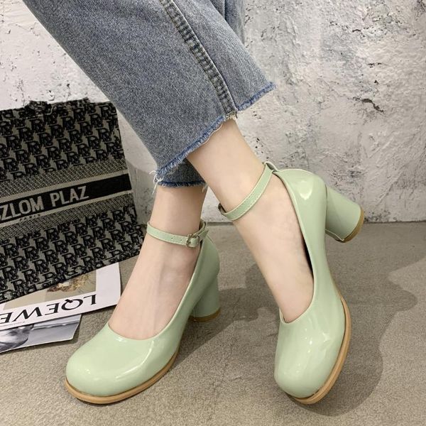 dress shoes thick-heeled sandals women 2021 summer korean fashion trendy mary jane small leather with high heels, Black
dress shoes thick-heeled sandals women 2021 summer korean fashion trendy mary jane small leather with high heels, Black