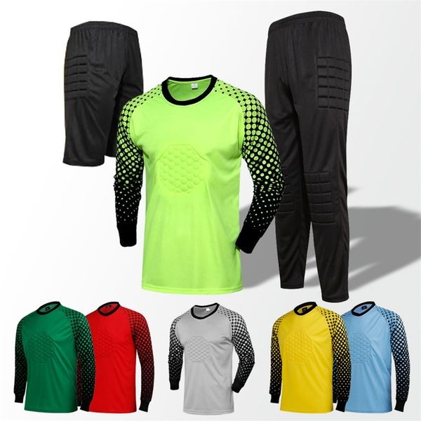 football goalkeeper suit children's long sleeve sponge pad match training team shirt, Gray
football goalkeeper suit children's long sleeve sponge pad match training team shirt, Gray