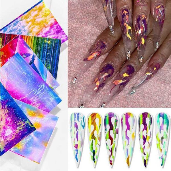 6/8 / 16pcs nail holographic aluminum foil glue pinto bean animal flame butterfly transfer paste thin laser manicure1, Black
6/8 / 16pcs nail holographic aluminum foil glue pinto bean animal flame butterfly transfer paste thin laser manicure1, Black