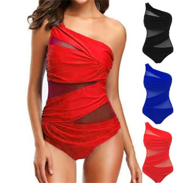 women new arrival one shoulder swimwear chic bandage piece bathing suit monokini push-up swimsuit, White;black
women new arrival one shoulder swimwear chic bandage piece bathing suit monokini push-up swimsuit, White;black