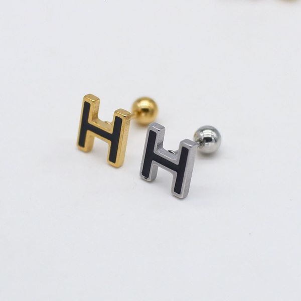 fashion earring designer titanium steel english letter h screw stainless personality male and female buckle bone thin needle, Golden;silver
fashion earring designer titanium steel english letter h screw stainless personality male and female buckle bone thin needle, Golden;silver