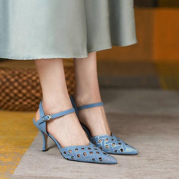 sandals zawsthia summer genuine leather kid suede laser cutout pointed toe bohemian glitter crystal bling thin high heels women, Black
sandals zawsthia summer genuine leather kid suede laser cutout pointed toe bohemian glitter crystal bling thin high heels women, Black