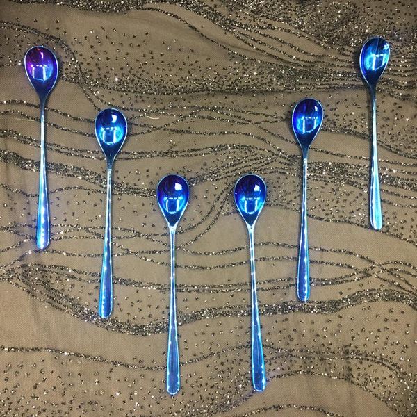 spoons elegant blue long handle stainless steel coffee spoon ice-cream dessert scoop afternoon tea soup flatware set 6pcs/set
spoons elegant blue long handle stainless steel coffee spoon ice-cream dessert scoop afternoon tea soup flatware set 6pcs/set