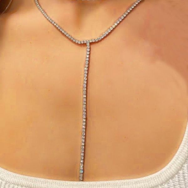 chains glaming trend simple necklace crystal long choker chain jewelry christmas vintage rhinestone aesthetics for women gifts, Silver
chains glaming trend simple necklace crystal long choker chain jewelry christmas vintage rhinestone aesthetics for women gifts, Silver