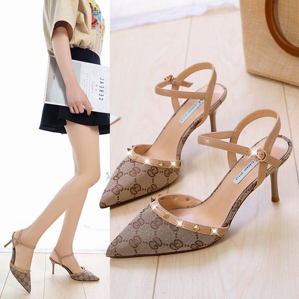 fashion rivet thin heel high heels 2021 summer color matching hollow slotted button pointed shallow mouth fashion sandals, Black
fashion rivet thin heel high heels 2021 summer color matching hollow slotted button pointed shallow mouth fashion sandals, Black