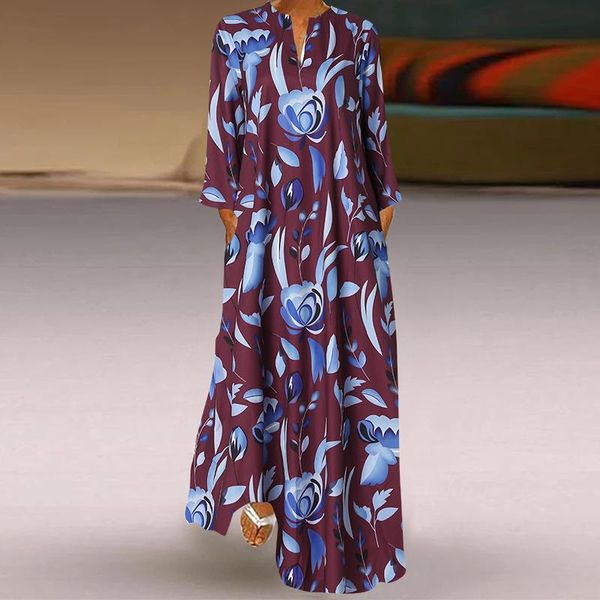 casual dresses summer elegant printed vestidos bohemian long dress women flaral maxi sundress oversized kaftan full sleeve robe, Black;gray
casual dresses summer elegant printed vestidos bohemian long dress women flaral maxi sundress oversized kaftan full sleeve robe, Black;gray
