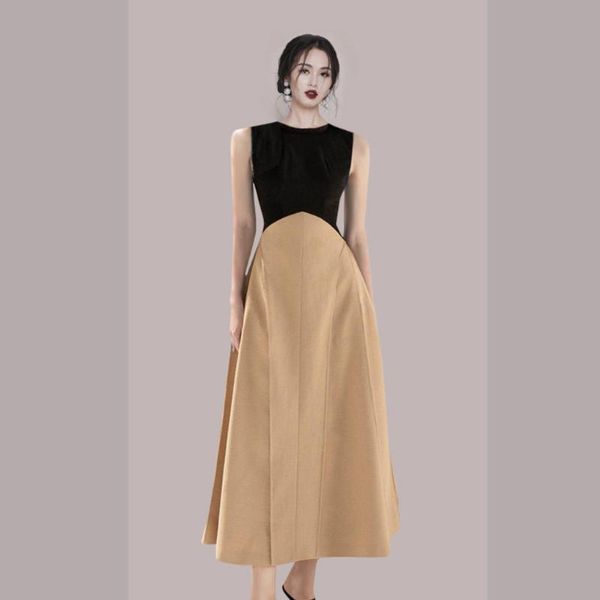 casual dresses patchwork hit color dress for women elegant o neck sleeveless high waist a line party females retro summer clothing 2021, Black;gray
casual dresses patchwork hit color dress for women elegant o neck sleeveless high waist a line party females retro summer clothing 2021, Black;gray