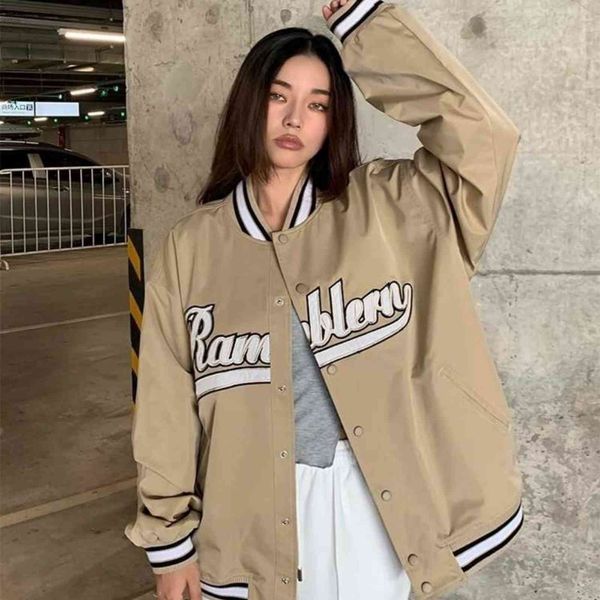 women's jackets baseball uniform jacket female autumn new loose european and american retro ins embroidery high street all-match q, Black;brown
women's jackets baseball uniform jacket female autumn new loose european and american retro ins embroidery high street all-match q, Black;brown