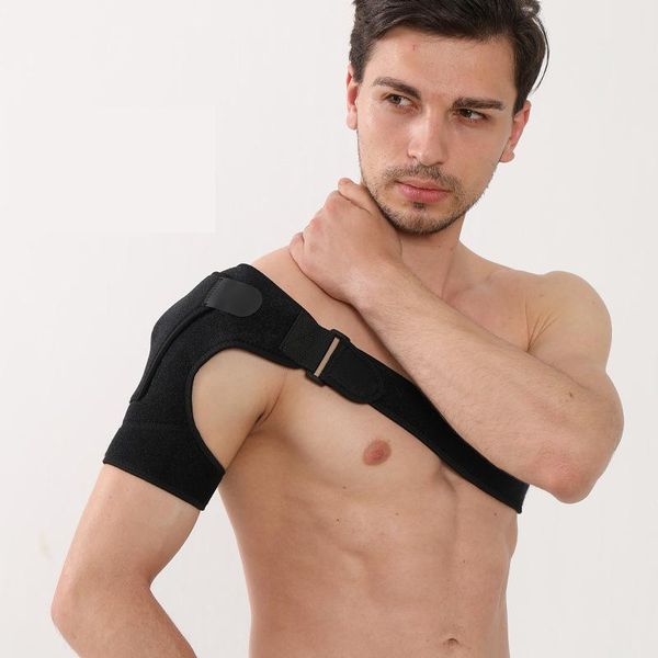 back support sports bandages adjustable shoulder bandage joint gym care single brace guard strap wrap belt band pads black men, Black;blue
back support sports bandages adjustable shoulder bandage joint gym care single brace guard strap wrap belt band pads black men, Black;blue