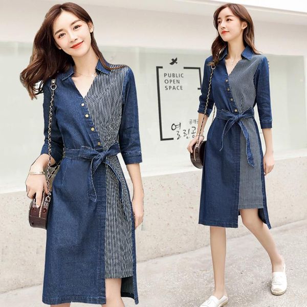 party dresses denim dress women summer 2021 fashion striped patchwork v-neck short sleeve casual loose irregular, White;black
party dresses denim dress women summer 2021 fashion striped patchwork v-neck short sleeve casual loose irregular, White;black