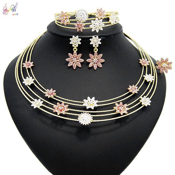 earrings & necklace yulaili trendy bridal jewelry sets flowers choker drop charm bracelet ring wedding jewelery set, Silver
earrings & necklace yulaili trendy bridal jewelry sets flowers choker drop charm bracelet ring wedding jewelery set, Silver