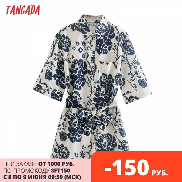 tangada summer women flowers print shirt dress half sleeve ladies mini dress vestidos qd46 210609, Black;gray
tangada summer women flowers print shirt dress half sleeve ladies mini dress vestidos qd46 210609, Black;gray
