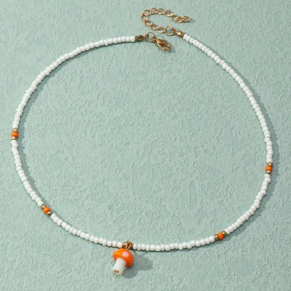 chokers bohemian women's multicolor beads handmade necklaces for women boho fashion glass mushroom pendant necklace ladies jewelry gift, Golden;silver
chokers bohemian women's multicolor beads handmade necklaces for women boho fashion glass mushroom pendant necklace ladies jewelry gift, Golden;silver