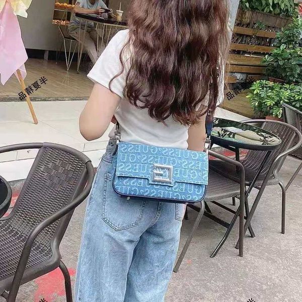 gs new style french stick denim blue armpit women's single messenger bag double shoulder belt cloth
gs new style french stick denim blue armpit women's single messenger bag double shoulder belt cloth