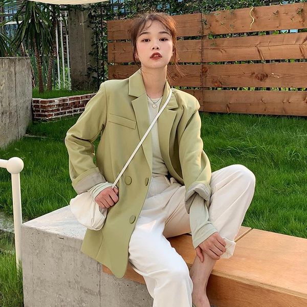 women's suits & blazers real shooting casual avocado green small suit loose large coat female design sense minority 2021 net red tide, White;black
women's suits & blazers real shooting casual avocado green small suit loose large coat female design sense minority 2021 net red tide, White;black