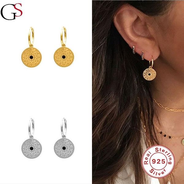 sterling 925 silver hoop earrings fashion mini 12 zodiac pendant all-match unique for women fine jewelry accessories & huggie, Golden;silver
sterling 925 silver hoop earrings fashion mini 12 zodiac pendant all-match unique for women fine jewelry accessories & huggie, Golden;silver