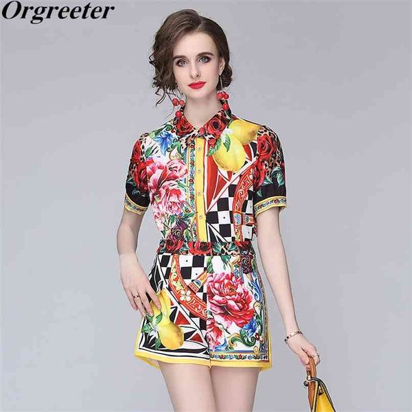 shirt shorts ensemble femme summer fashion rose floral printted short sleeve blouse and 2 piece set 210602, White
shirt shorts ensemble femme summer fashion rose floral printted short sleeve blouse and 2 piece set 210602, White