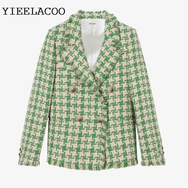 women's jackets plaid coat green 2021 spring/autumn tweed burrs houndstooth pattern long-sleeved jacket, Black;brown
women's jackets plaid coat green 2021 spring/autumn tweed burrs houndstooth pattern long-sleeved jacket, Black;brown