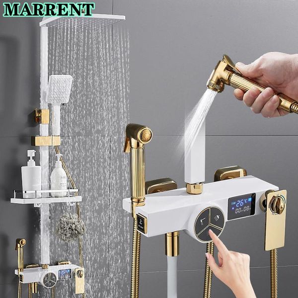 bathroom shower sets brass faucet set thermostatic function to keep temperature constantly comfortable massage system
bathroom shower sets brass faucet set thermostatic function to keep temperature constantly comfortable massage system