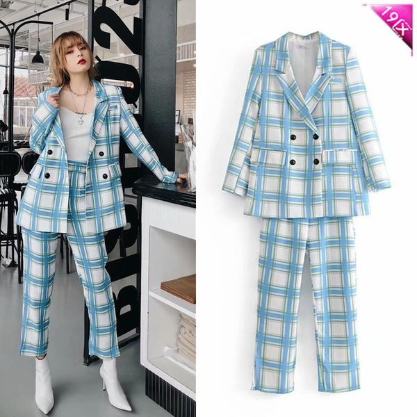 women pant suits formal plaid suit jacket and high waist pants 2 pieces womens set blazer women's & blazers, White;black
women pant suits formal plaid suit jacket and high waist pants 2 pieces womens set blazer women's & blazers, White;black