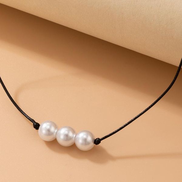 chains simple pearl necklace for women fashion geometry black rope clavicle chain female anniversary jewelry accessories 1001, Silver
chains simple pearl necklace for women fashion geometry black rope clavicle chain female anniversary jewelry accessories 1001, Silver