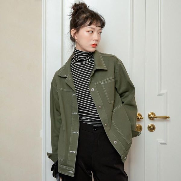 women's jackets jean jacket women loose long sleeve harajuku denim casual streetwear autumn winter coat female outwear green black whit, Black;brown
women's jackets jean jacket women loose long sleeve harajuku denim casual streetwear autumn winter coat female outwear green black whit, Black;brown