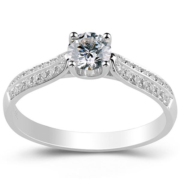 au585 white gold ring women wedding anniversary engagement party 2 rows 4 claw round moissanite diamond elegant trendy cluster rings, Golden;silver
au585 white gold ring women wedding anniversary engagement party 2 rows 4 claw round moissanite diamond elegant trendy cluster rings, Golden;silver