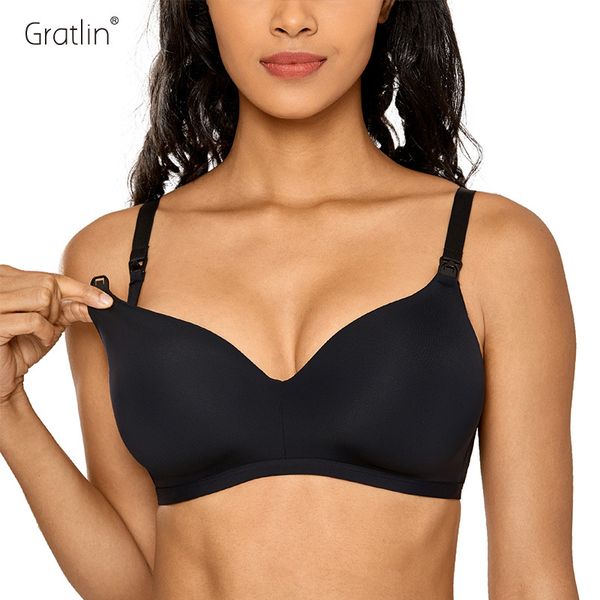 gratlin women's wire lightly lined soft maternity nursing bra for breastfeeding 210318, White
gratlin women's wire lightly lined soft maternity nursing bra for breastfeeding 210318, White