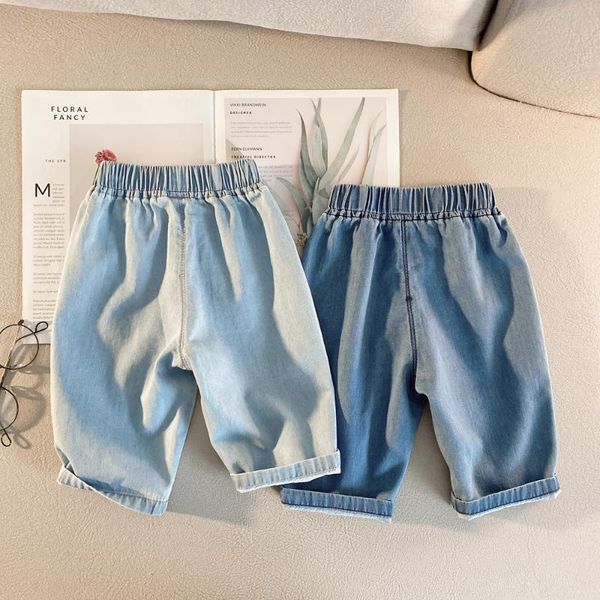 2021 summer thin light cotton loose elastic waist calf length soft jeans pants for boys trousers, Blue
2021 summer thin light cotton loose elastic waist calf length soft jeans pants for boys trousers, Blue