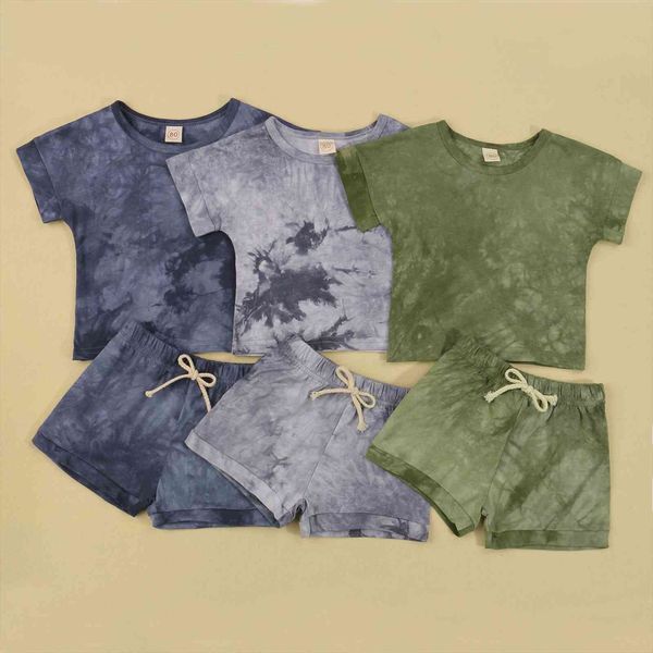 2pcs fashion children summer suit tie dye printed short sleeve elastic waist shorts outfits for toddler girls boys, White
2pcs fashion children summer suit tie dye printed short sleeve elastic waist shorts outfits for toddler girls boys, White