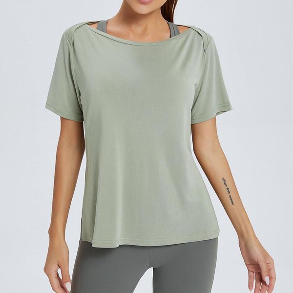 yoga outfit 2021 sport t-shirt women gym clothing side split design short sleeve loose breathable running fitness tees
yoga outfit 2021 sport t-shirt women gym clothing side split design short sleeve loose breathable running fitness tees