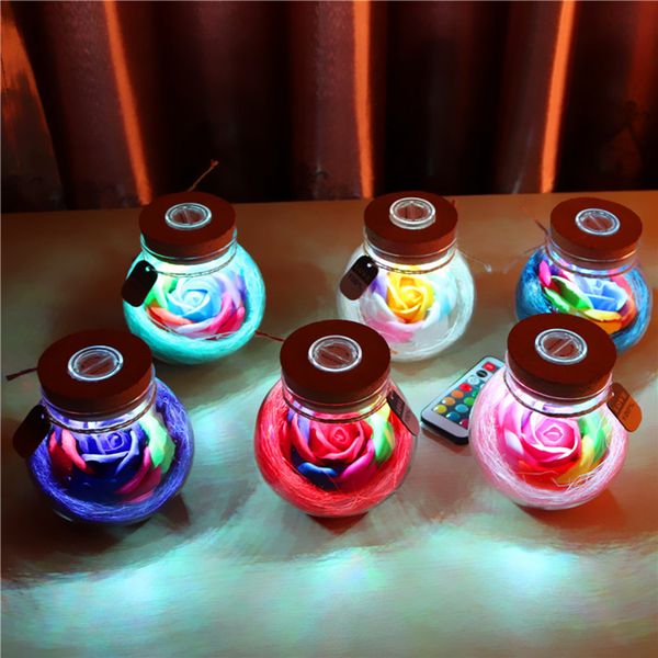 Eternal Rose Soap Flower Wishing Bottle with Remote Control Adjustable LED Lights Artificial Flowers in Preserved Glass Cover#38
Eternal Rose Soap Flower Wishing Bottle with Remote Control Adjustable LED Lights Artificial Flowers in Preserved Glass Cover#38
