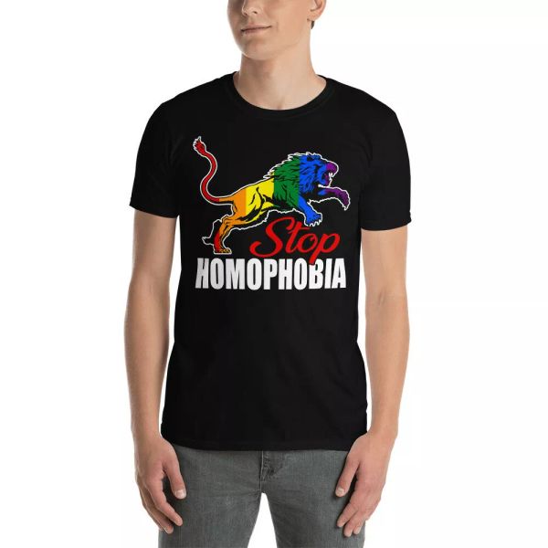 shomophobia cool lgbt lgbtq support lesbian gay pride lion t-shirt, White;black
shomophobia cool lgbt lgbtq support lesbian gay pride lion t-shirt, White;black
