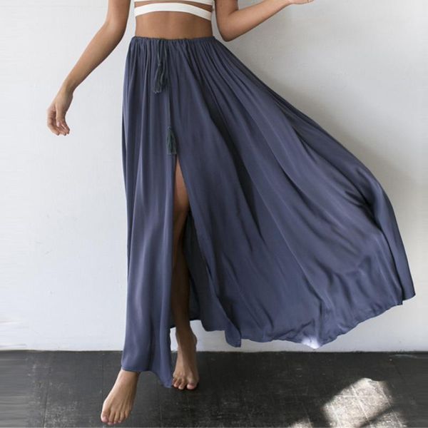 skirts high fashion split korean long casual elegant women's chiffon boho ladies solid gypsy maxi full skirt, Black
skirts high fashion split korean long casual elegant women's chiffon boho ladies solid gypsy maxi full skirt, Black