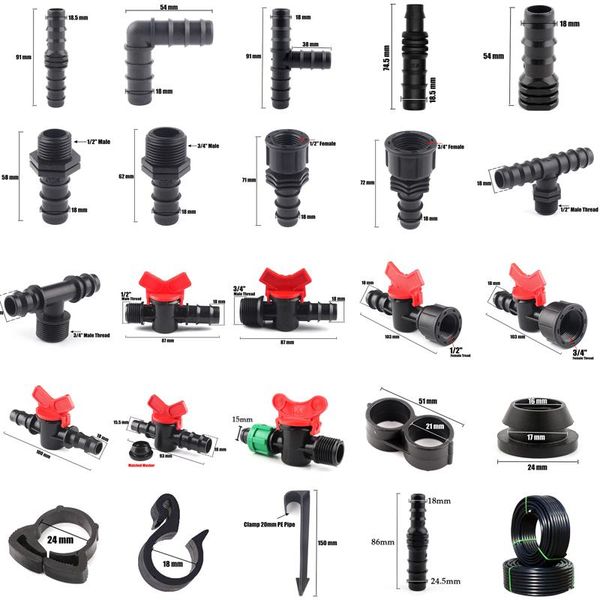 watering equipments 2pcs 20mm garden pe pipe connectors plastic barbed tee elbow straight joints agricultural micro irrigation hose adapter
watering equipments 2pcs 20mm garden pe pipe connectors plastic barbed tee elbow straight joints agricultural micro irrigation hose adapter