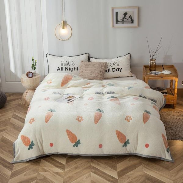 sheets & sets carrot pattern snowflake velvet cover edging single quilt cover, no-lint non-fading home textiles sheet
sheets & sets carrot pattern snowflake velvet cover edging single quilt cover, no-lint non-fading home textiles sheet