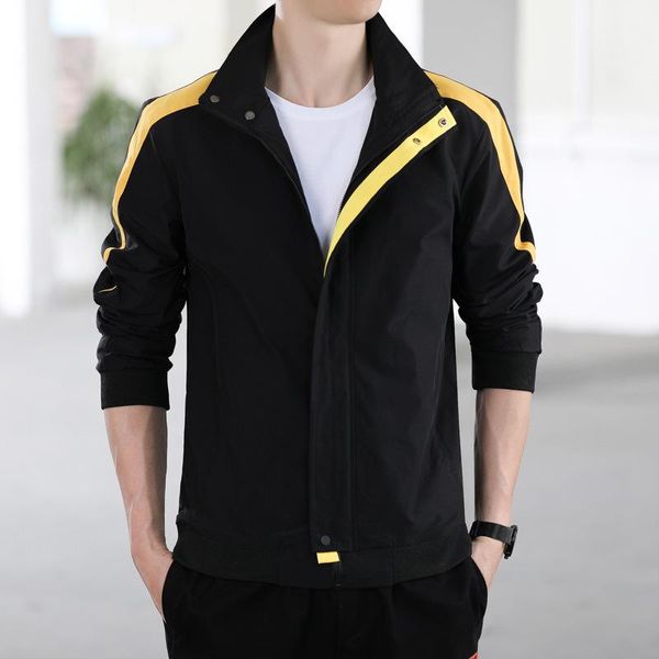 men's jackets 2021 autumn casual jacket youth handsome all-match color matching stand-up collar 8xl, Black;brown
men's jackets 2021 autumn casual jacket youth handsome all-match color matching stand-up collar 8xl, Black;brown