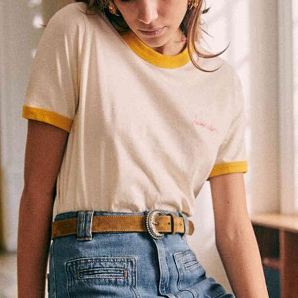 t shirt embroidery letter femme round collar loose soft cotton tee shirt 2021 summer tees casual chic women broderie t shirts, White
t shirt embroidery letter femme round collar loose soft cotton tee shirt 2021 summer tees casual chic women broderie t shirts, White