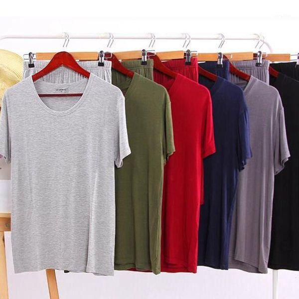 plus size 8xl 150kg men pajamas sets solid color o neck summer modal home wear short sleeve and shorts men's sleepwear, Black;brown
plus size 8xl 150kg men pajamas sets solid color o neck summer modal home wear short sleeve and shorts men's sleepwear, Black;brown
