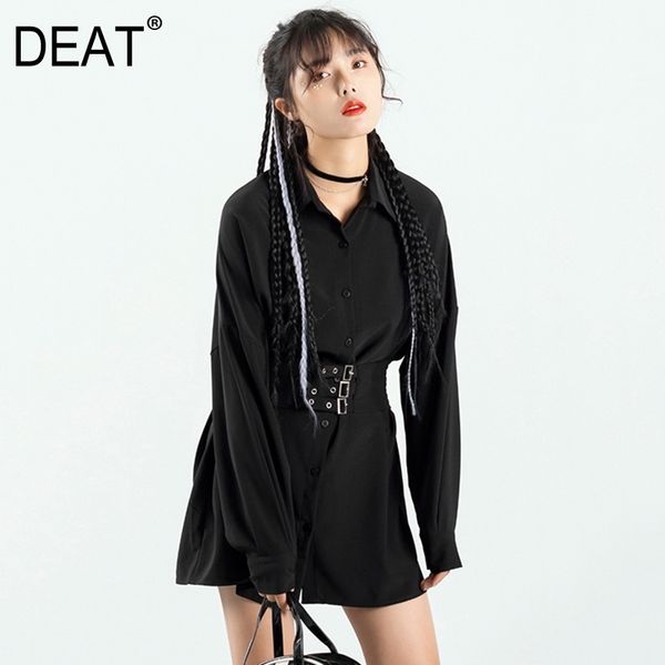 women black slim irregular collect waist shirt dress lapel long sleeve loose fit fashion spring summer 7d0003 210421, Black;gray
women black slim irregular collect waist shirt dress lapel long sleeve loose fit fashion spring summer 7d0003 210421, Black;gray