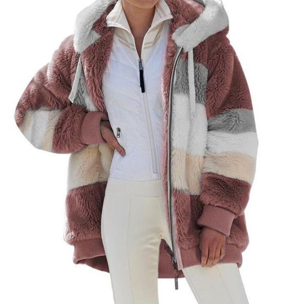 winter women jacket fashion plush patchwork zipper pocket hooded retro loose long sleeve plus size coat women's jackets, Black;brown
winter women jacket fashion plush patchwork zipper pocket hooded retro loose long sleeve plus size coat women's jackets, Black;brown