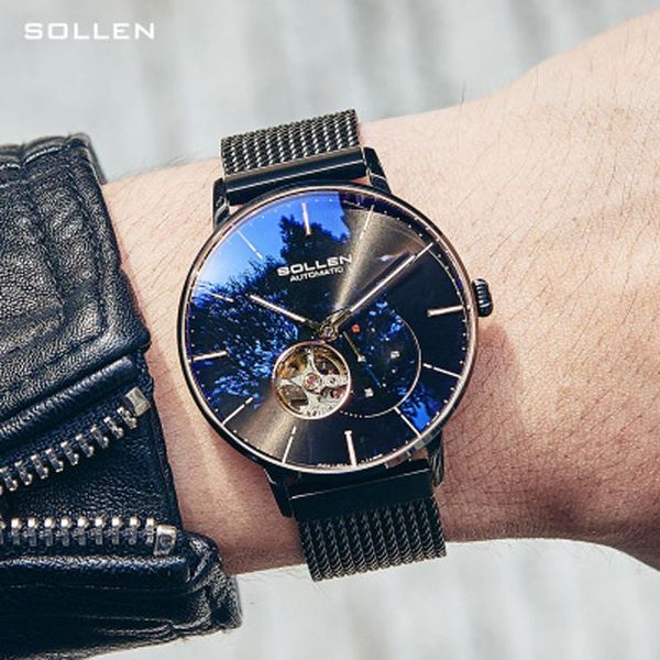 wristwatches sollen men mechanical watches automatic self-wind transparent fashion mesh steel wristwatch skeleton tourbillon watch sl-305, Slivery;brown
wristwatches sollen men mechanical watches automatic self-wind transparent fashion mesh steel wristwatch skeleton tourbillon watch sl-305, Slivery;brown
