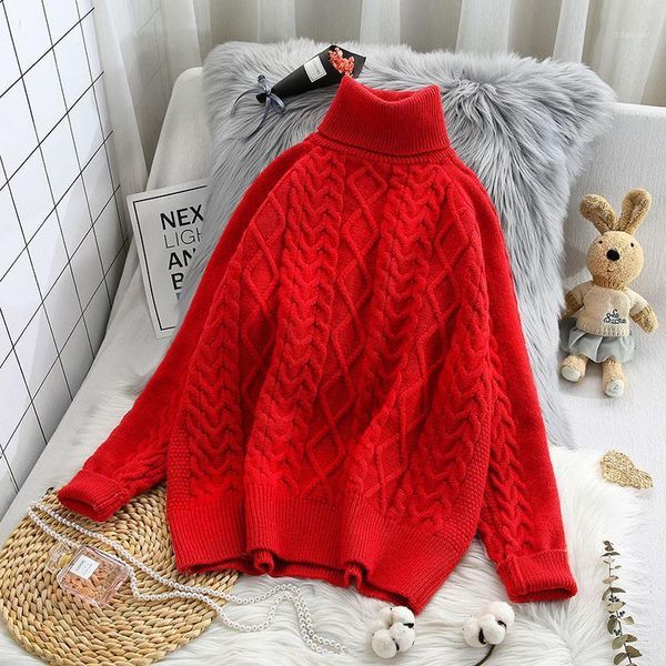 women's sweaters turtleneck knitted women sweater twisted solid thicken warm long-sleeved casual all match female pulls outwear, White;black
women's sweaters turtleneck knitted women sweater twisted solid thicken warm long-sleeved casual all match female pulls outwear, White;black