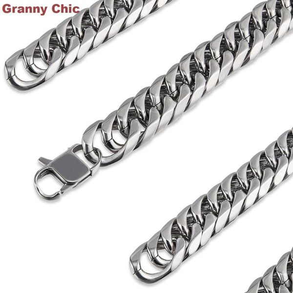 granny chic arrive men's silver bling stainless steel high polished curb cuban necklace chain 13mm18"-40" chains
granny chic arrive men's silver bling stainless steel high polished curb cuban necklace chain 13mm18"-40" chains