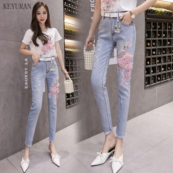 women's jeans beading embroidery high waist woman fashion vintage denim women skinny slim fit stretch pencil pants female trousers, Blue
women's jeans beading embroidery high waist woman fashion vintage denim women skinny slim fit stretch pencil pants female trousers, Blue
