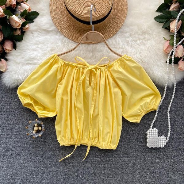 women's blouses & shirts slash neck blouse womens women blusas puff sleeve solid color off shoulder drop 2021 omighty ins, White
women's blouses & shirts slash neck blouse womens women blusas puff sleeve solid color off shoulder drop 2021 omighty ins, White