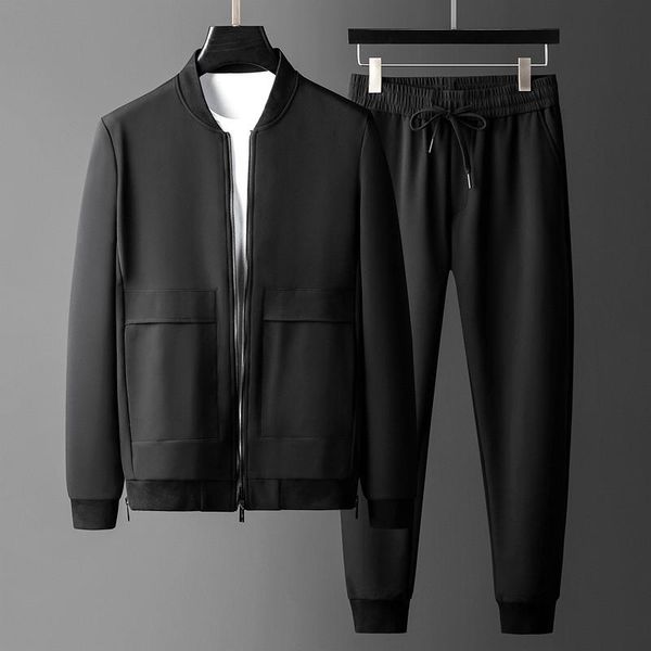 men's tracksuits black sport casual man sets (sweatshirt+pants) stand collar zipper male suits elastic waist slim set 3xl, Gray
men's tracksuits black sport casual man sets (sweatshirt+pants) stand collar zipper male suits elastic waist slim set 3xl, Gray
