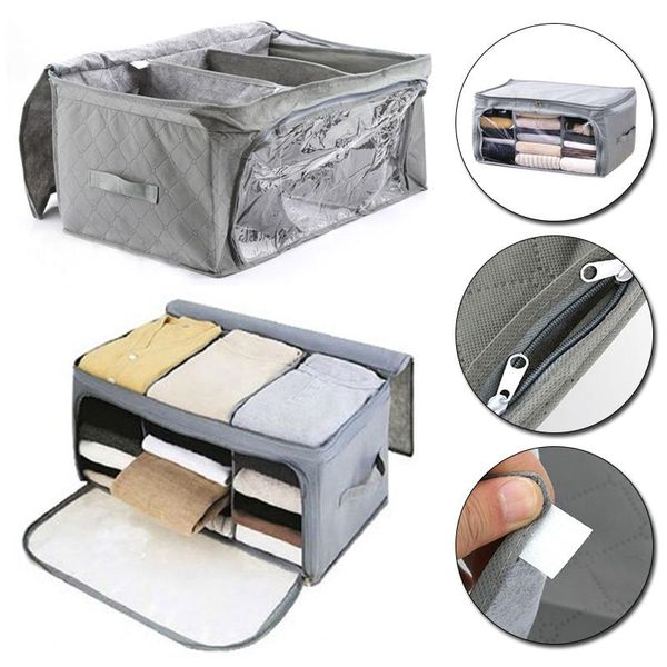 non-woven quilt storage box clothes organizer with handles clear window container save space home clothing & wardrobe
non-woven quilt storage box clothes organizer with handles clear window container save space home clothing & wardrobe